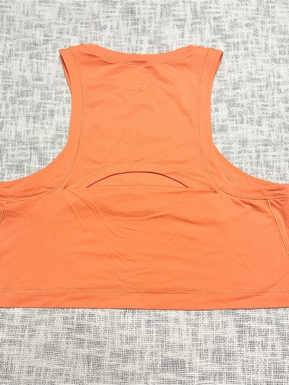 Lululemon Open Back Cropped Training Tank Top - Orange Soda π Size Measured